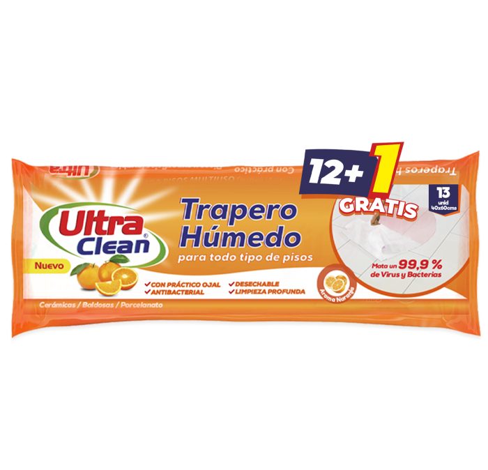TRAPERO HÚMEDO AROMA NARANJA X12